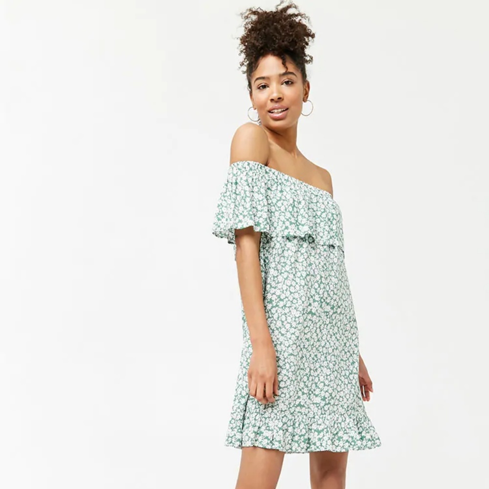 Floral Off The Shoulder Dress